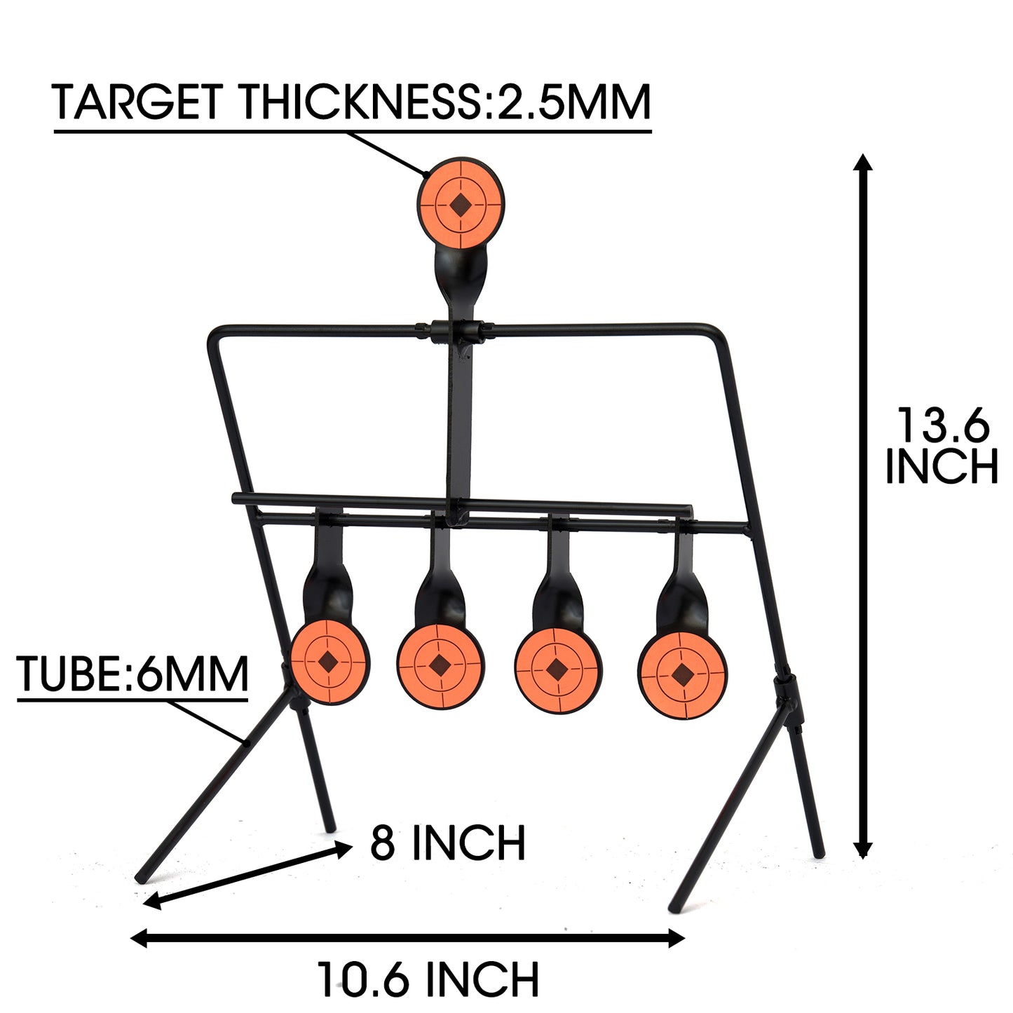 Multiple Sizes Rotating Targets Spinner Self Resetting Steel Shooting Target