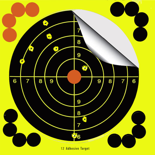 12 Inch "Stick & Splatter" Reactive Splatterburst Target Shooting Self Adhesive BB Pellets Paper Shooting Targets