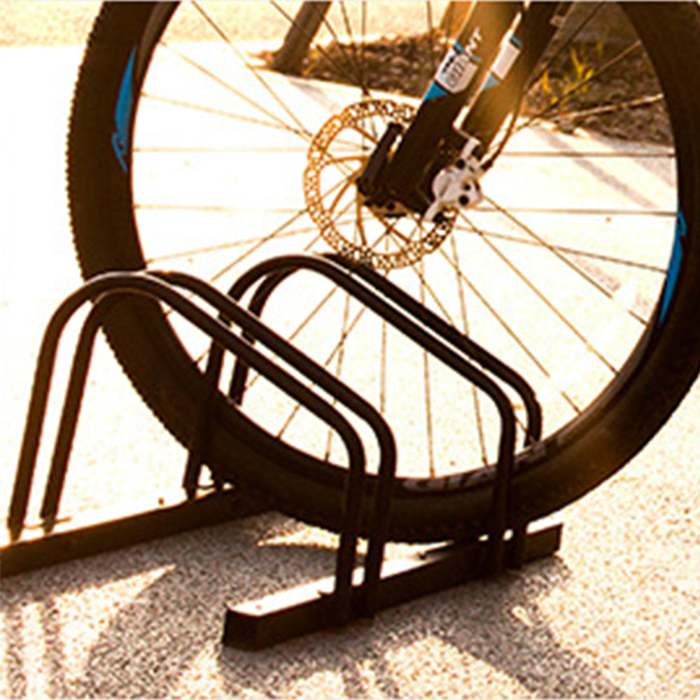 Two-seat Black Square Tube Bicycle Parking Racks