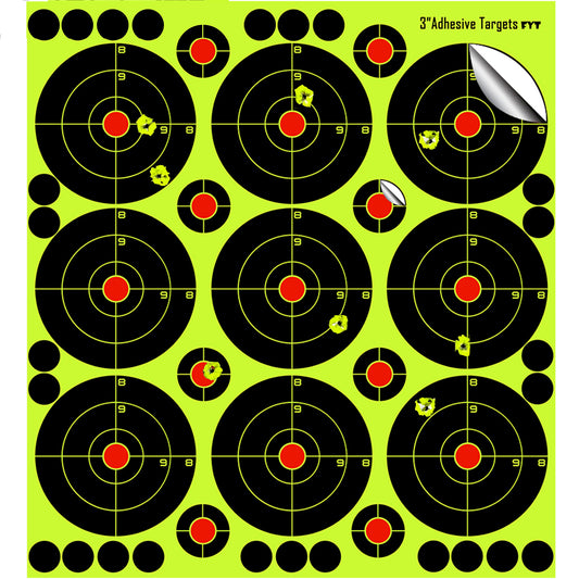 3 inch "Stick & Splatter" Reactive Targets Self Adhesive Targets Stickers Paper Shooting Targets
