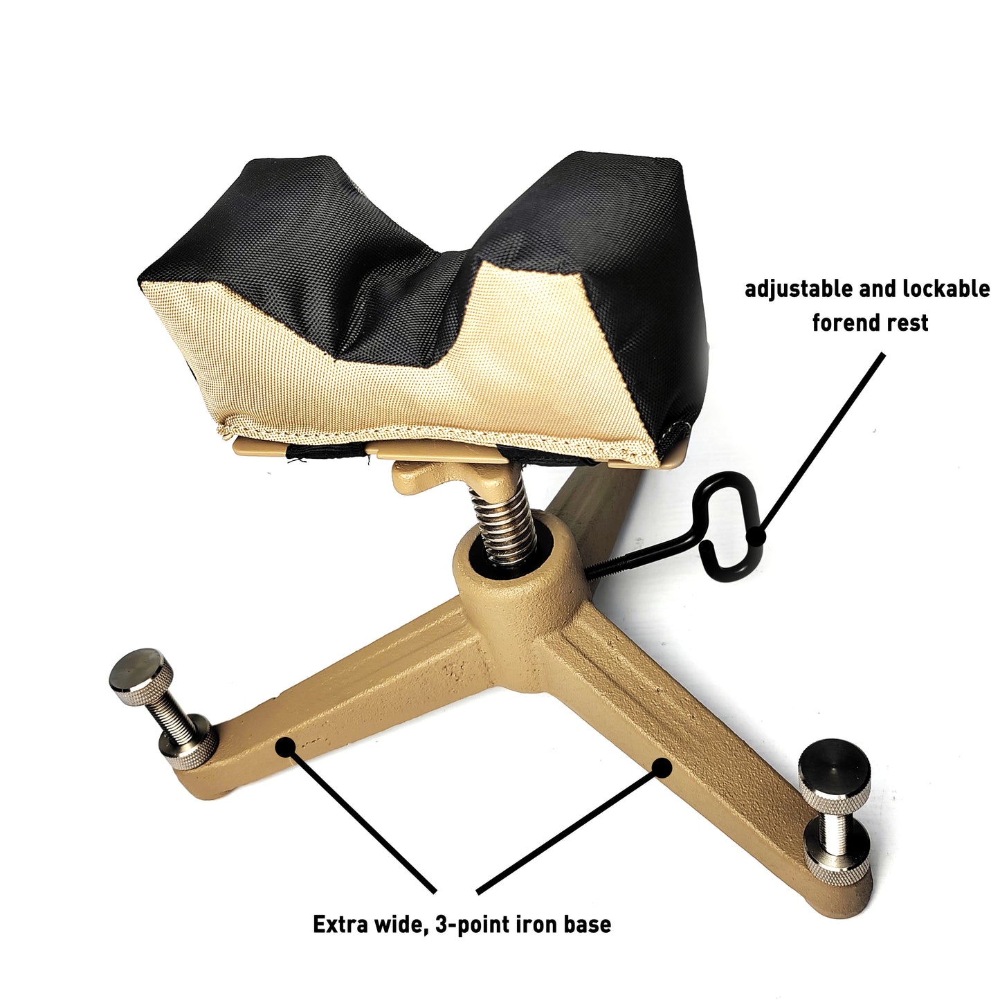 Fixed with Ground Nails Adjustable Shooting Rest Tripod with Sand Bag