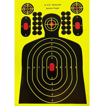 12x18 Inch Reflective "Splatter & Adhesive" Sputtering Reactive Shooting Paper Target