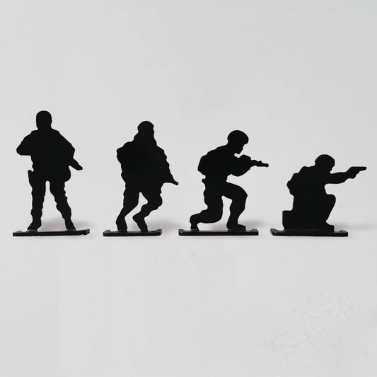Soldier Silhouette Knockover Shooting Steel Targets