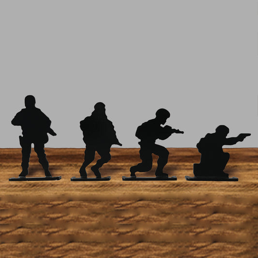 Soldier Silhouette Knockover Shooting Steel Targets