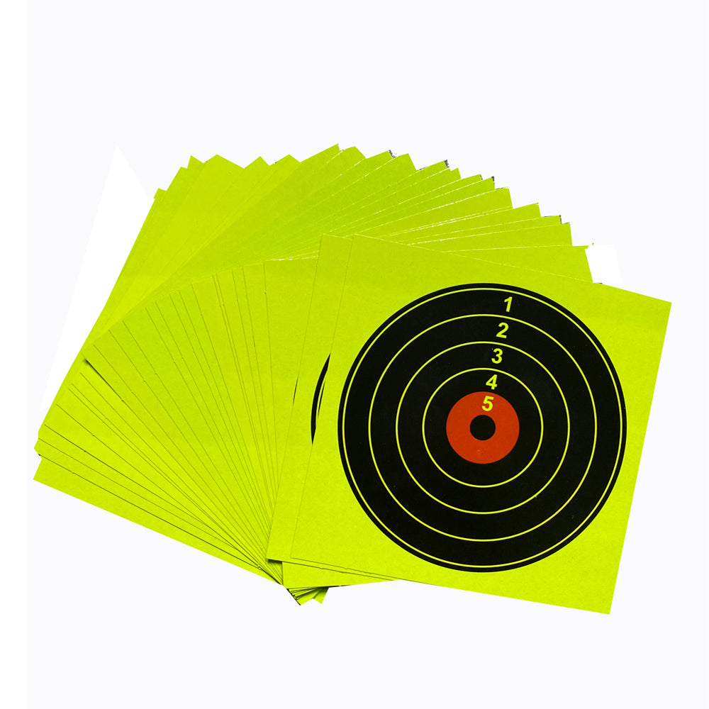 Red Bullseye Cardboard Splash Yellow Splatter Not-adhesive Shooting Paper Target