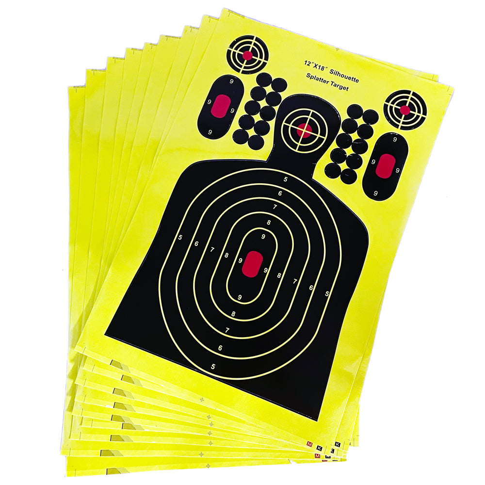 12x18 Inch Reflective "Splatter & Adhesive" Sputtering Reactive Shooting Paper Target