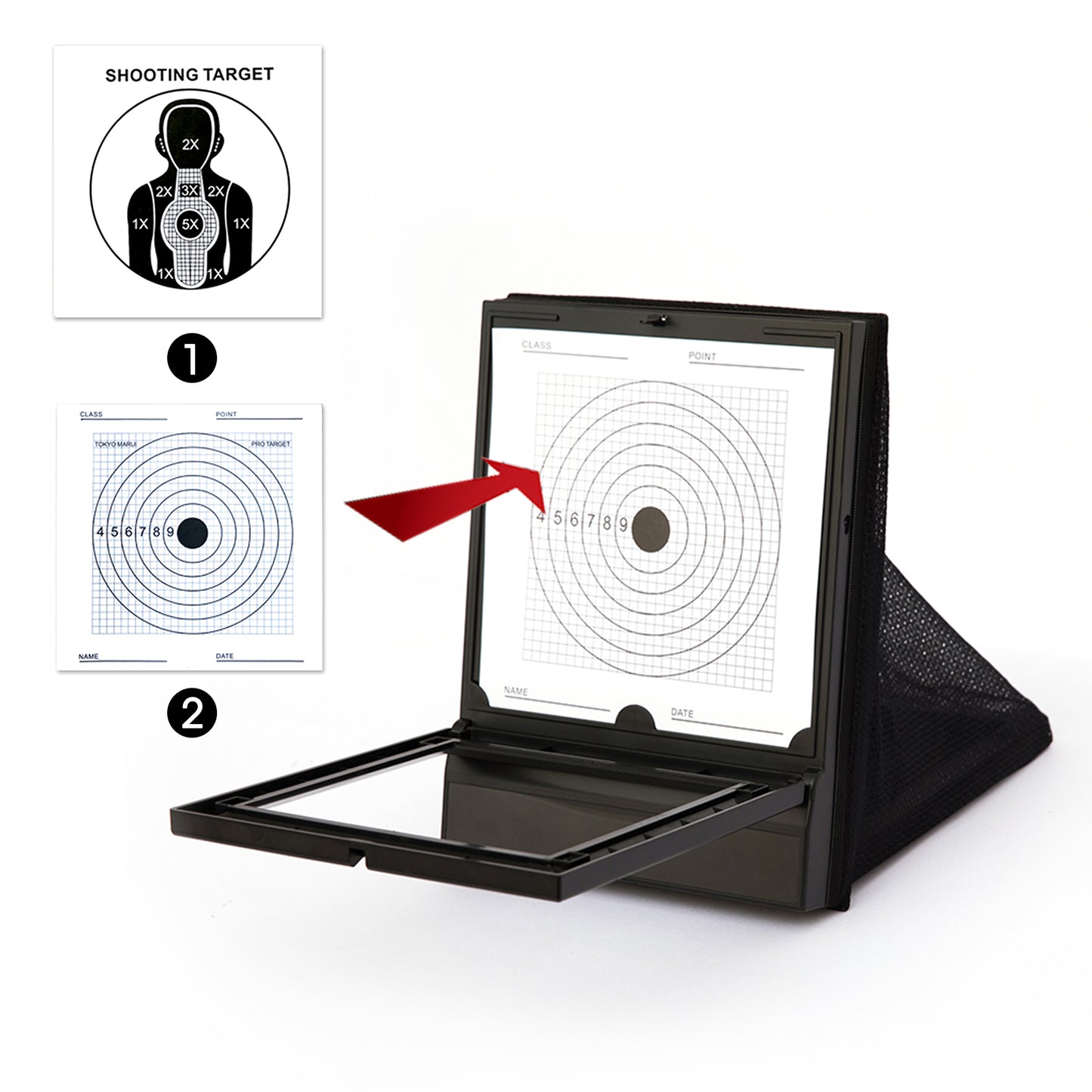 Net BB Gun Airsoft Targets Pellet Trap Catcher Shooting Targets With Paper