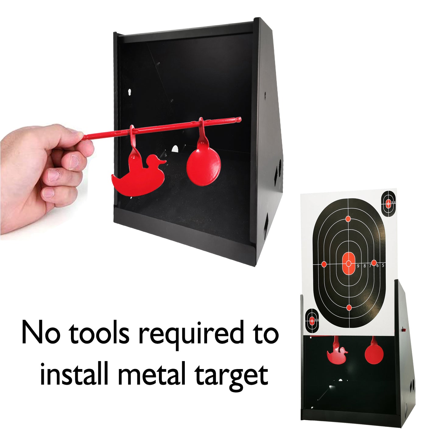 Assembly Bullet Trap & BB Pellets Catcher Steel Paper Shooting Target