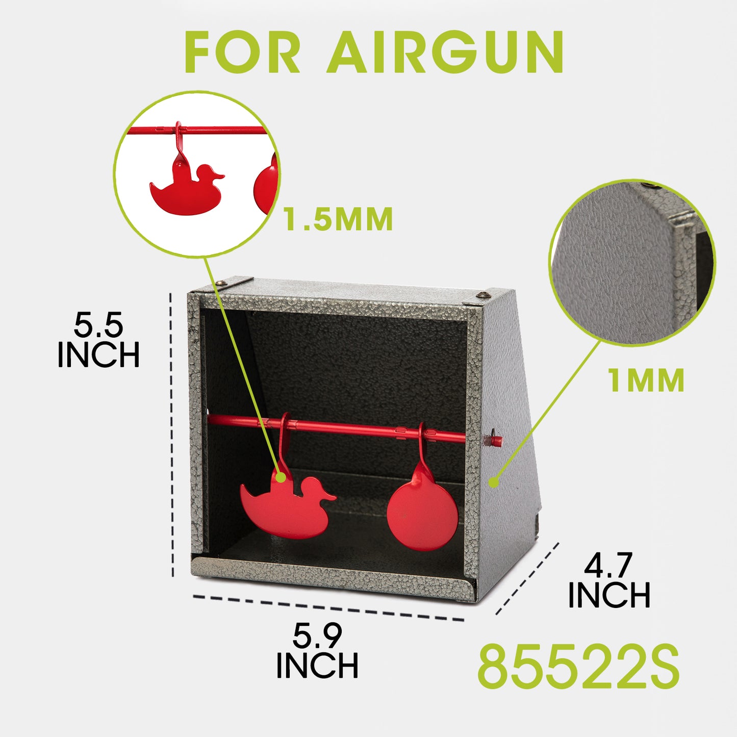 Assembly Bullet Trap & BB Pellets Catcher Steel Paper Shooting Target