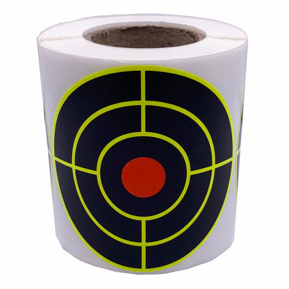 3inch 200pcs Red Bullseye Splash Yellow Patch Splatter Adhesive Shooting Paper Targets