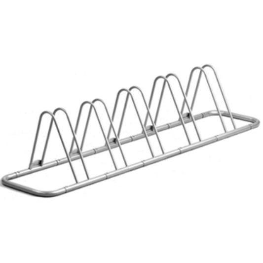 Five-seat Silver Triangle Round Tube Bicycle Parking Racks