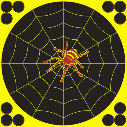 Marked Red Spider Bull 's-eye 8*8 Inch Splatter Yellow Adhesive Shooting Paper Target