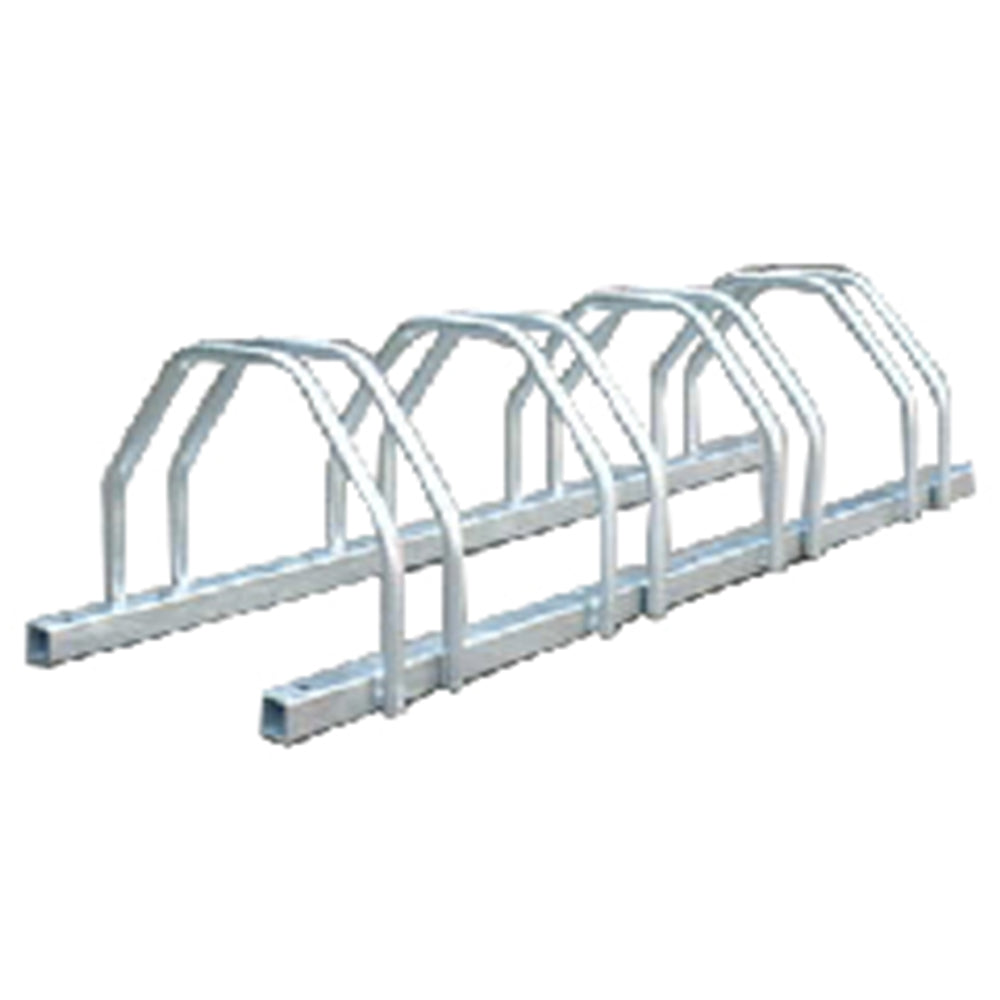 Four-seat Silver Square Tube Bicycle Parking Racks