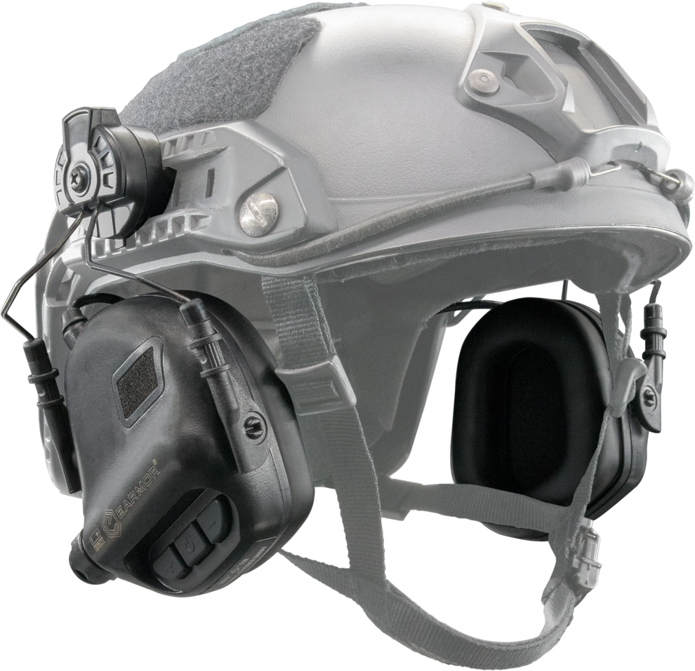 Helmet Rails Electronic hearing protection earmuffs for ARC military helmet rails ...