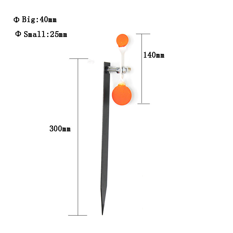 Spinning Metal Shooting Targets With 2 Small Bull's Eye Orange Airgun Target