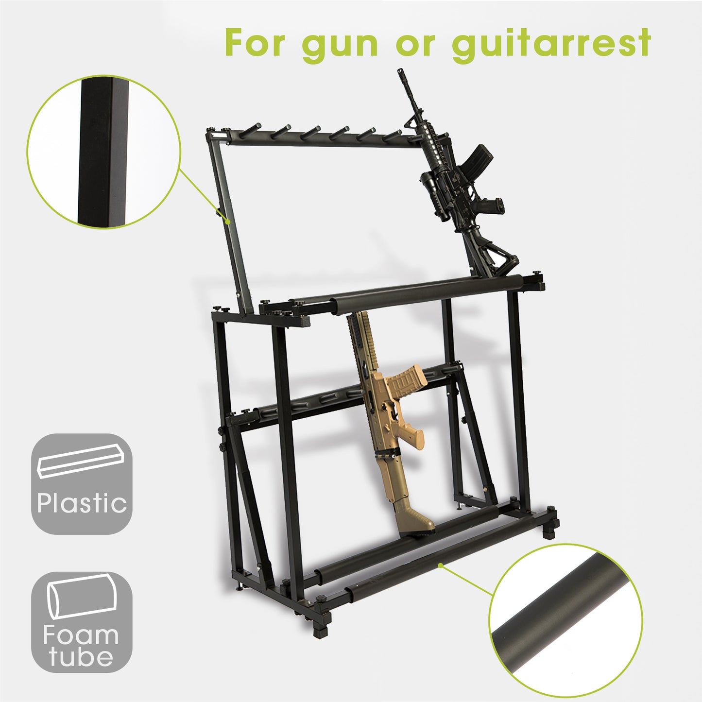 Double Layer 14 Seats Hunting Tactical Gun Smith Rest Display Stand Holder Rack
